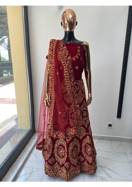 Aashivs Collection Kına Elbisesi - Hint Elbisesi - Kaftan - Lehenga