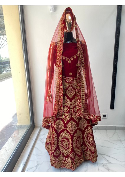 Aashivs Collection Kına Elbisesi - Hint Elbisesi - Kaftan - Lehenga