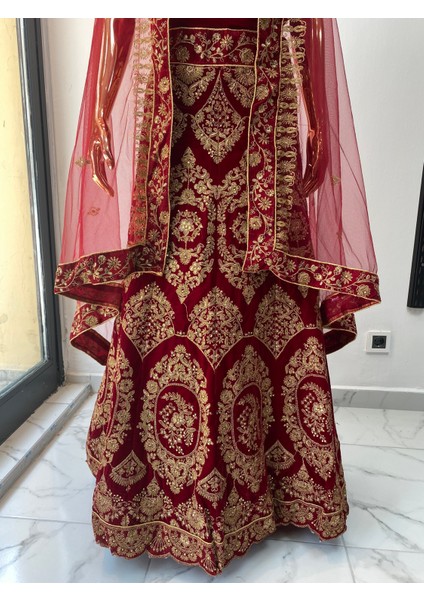 Aashivs Collection Kına Elbisesi - Hint Elbisesi - Kaftan - Lehenga