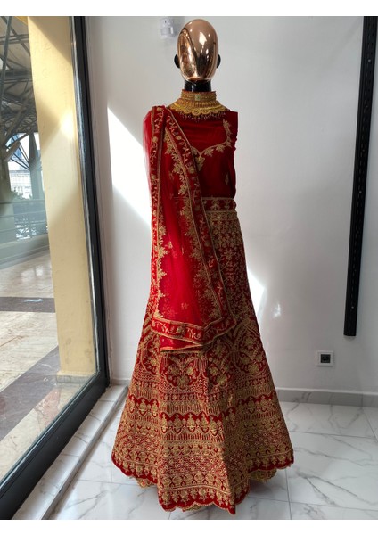 Aashivs Collection Kına Elbisesi - Hint Elbisesi - Kaftan - Lehenga