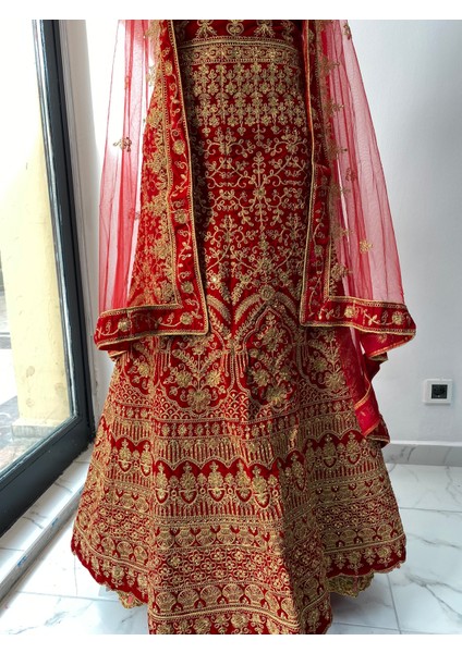 Aashivs Collection Kına Elbisesi - Hint Elbisesi - Kaftan - Lehenga