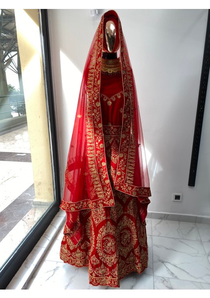 Aashivs Collection Kına Elbisesi - Hint Elbisesi - Kaftan - Lehenga