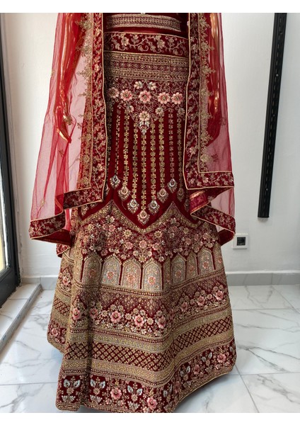 Aashivs Collection Kına Elbisesi - Hint Elbisesi - Kaftan - Lehenga