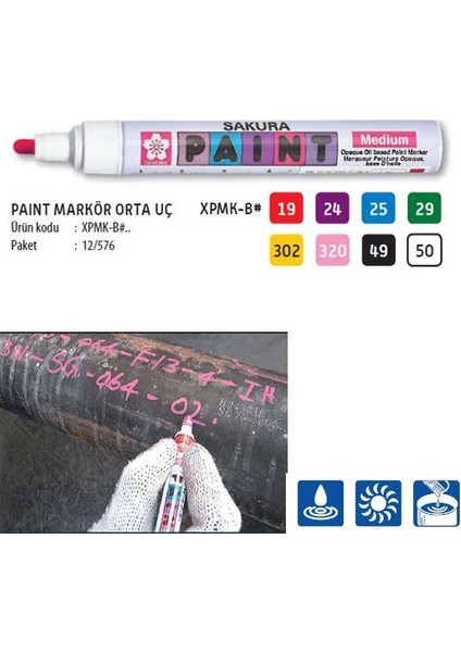 Paint Marker Kalem Medium Markalama Kalemi