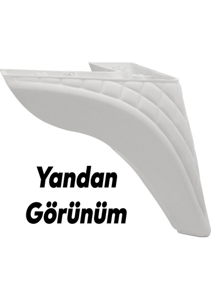 Petek Lüks Mobilya Kanepe Sehpa Tv Ünitesi Koltuk Puf Ayağı 14 cm Beyaz Baza Ayakları 4 Adet indirimleri