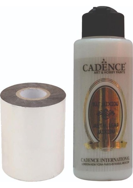 Ankara Hobi Cadence Gümüş Rulo Varak 20 M +120 ml Süt Mixion