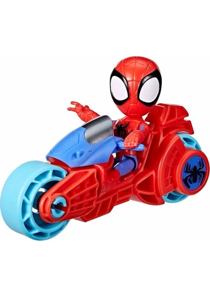 Marvel Spider-Man Spider And His Amazing Friends Motosiklet ve Figür Spidey F7459