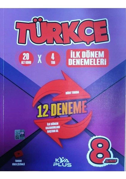 Plus 8.Sınıf LGS 1.dönem Türkçe 12 Deneme