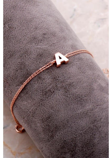 A Harfi Rose Gümüş Bileklik 4189 fiyatları