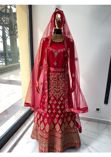 Aashivs Collection Kına Elbisesi - Hint Elbisesi - Kaftan - Lehenga