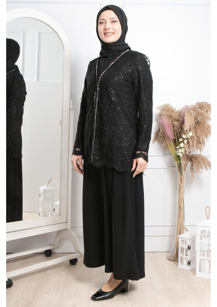Taş Işleme Abiye Siyah MDA2309 modelleri