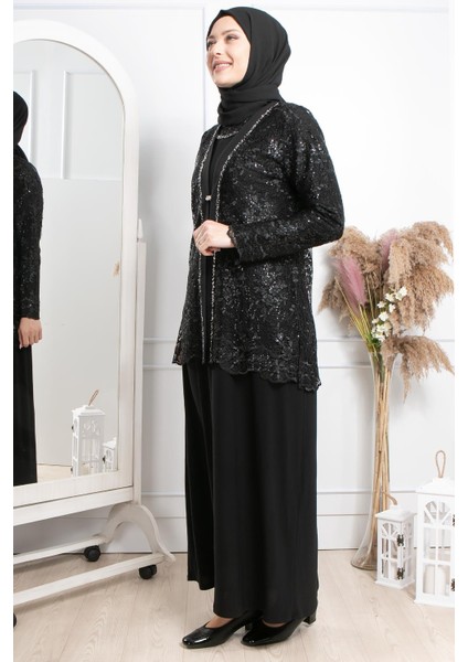 Taş Işleme Detay Abiye Siyah MDA2314 modelleri