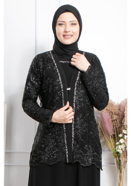 Taş Işleme Detay Abiye Siyah MDA2314 fırsatları