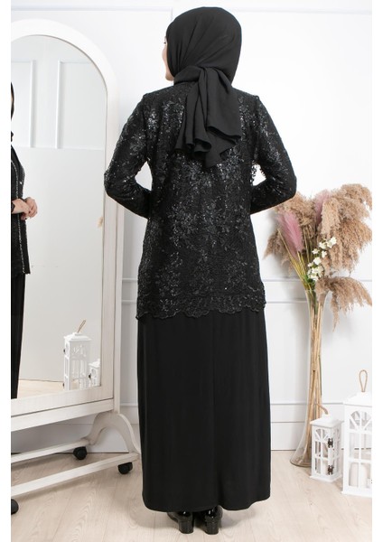 Taş Işleme Detay Abiye Siyah MDA2314 indirimleri