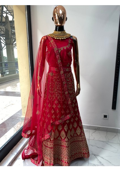 Aashivs Collection Kına Elbisesi - Hint Elbisesi - Kaftan - Lehenga