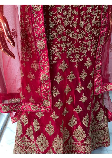 Aashivs Collection Kına Elbisesi - Hint Elbisesi - Kaftan - Lehenga