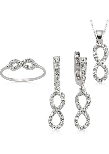 Gümüş Sonsuzluk Bayan Set