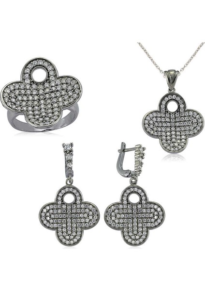 Gümüş Çiçek Bayan Set