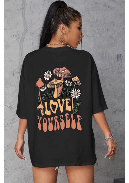 Unisex Love Yourself Baskılı T-Shirt