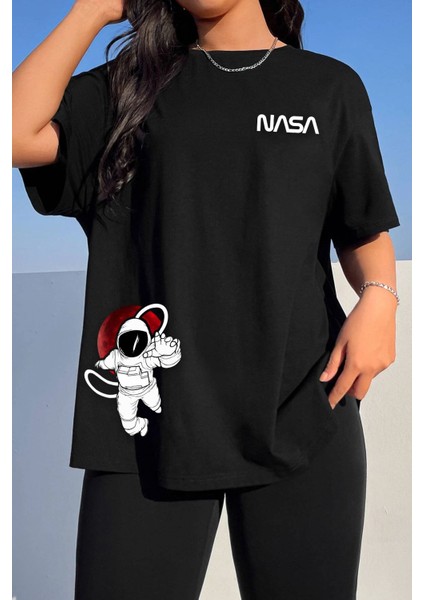Unisex Nasa Baskılı T-Shirt