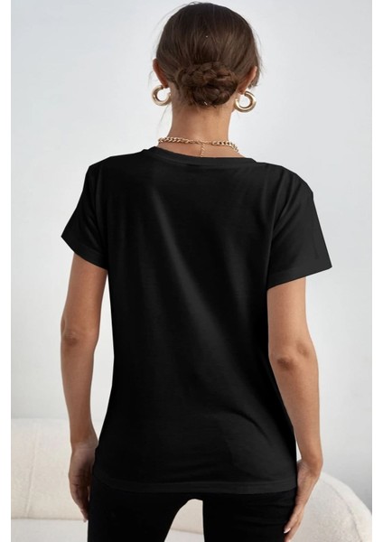 Unisex Rose Baskılı T-Shirt modelleri