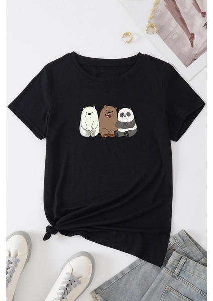 Unisex Kafadar Ayılar Tasarım Tshirt