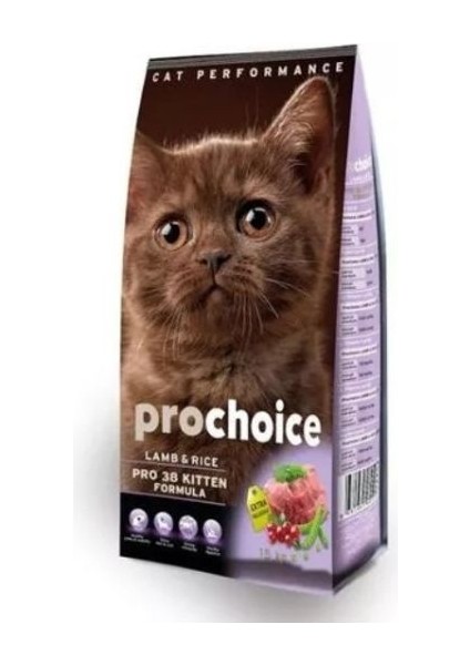 Pro 38 Kitten Kuzu Etli Yavru Kedi Maması 15 kg