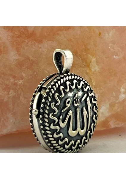 925 Ayar Gümüş Allah Lafzı Yazılı Muska Kolye modelleri