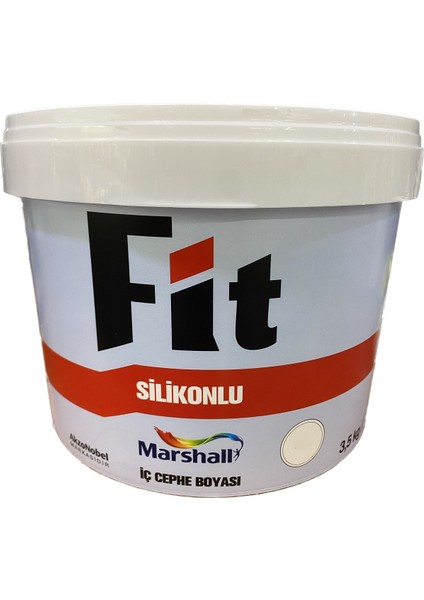Fit Silikonlu İç Cephe Boyası 3.5 Kg ve Marshall Fit Extra Tavan Boyası 3.5 Kg ve İzmir Fırça Boyama Seti