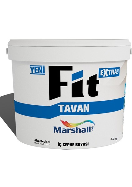 Fit Silikonlu İç Cephe Boyası 3.5 Kg ve Marshall Fit Extra Tavan Boyası 3.5 Kg ve İzmir Fırça Boyama Seti