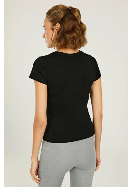 Basıc C Neck Siyah Kadın Kısa Kol T-Shirt W-CT129 fiyatları