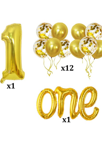 Gold 1 Yaş Doğum Günü Seti