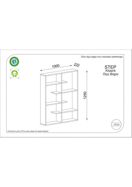 Step Kitaplık Kırmızı