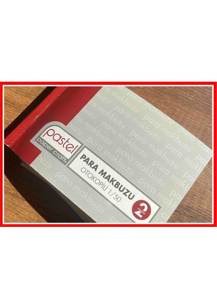 Para Makbuzu (Cep Tipi - Küçük Boy) 10X14 cm Otokopili 1 Asıl 1 Suret 2 Nüsha