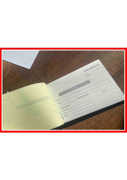 Para Makbuzu (Cep Tipi - Küçük Boy) 10X14 cm Otokopili 1 Asıl 1 Suret 2 Nüsha modelleri