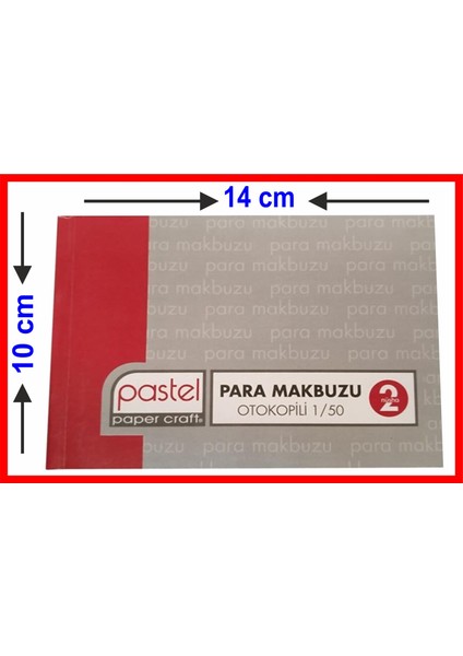 Para Makbuzu (Cep Tipi - Küçük Boy) 10X14 cm Otokopili 1 Asıl 1 Suret 2 Nüsha indirimleri