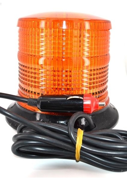 3 Mod 72 LED Çakar Döner Tepe Lamba Sarı 12V 24V Sabit - Seyyar Seyyar Mıknatıslı - Kablolu