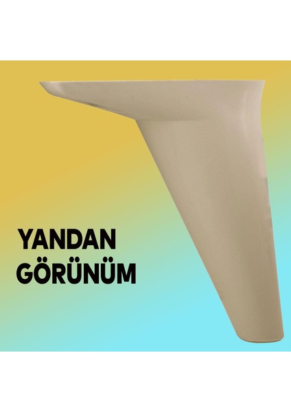Mobilya Yatak Kanepe Sehpa Tv Ünitesi Koltuk Ayağı 15 cm Krem Baza Ayak (Adet)