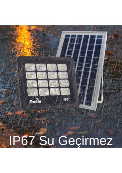 Forlife 160 Watt Güneş Enerjili Solar Projektör