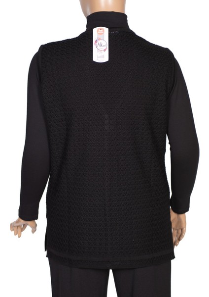 Kadın Sena Triko 3 Düğme Cepli Siyah Yelek fırsatları