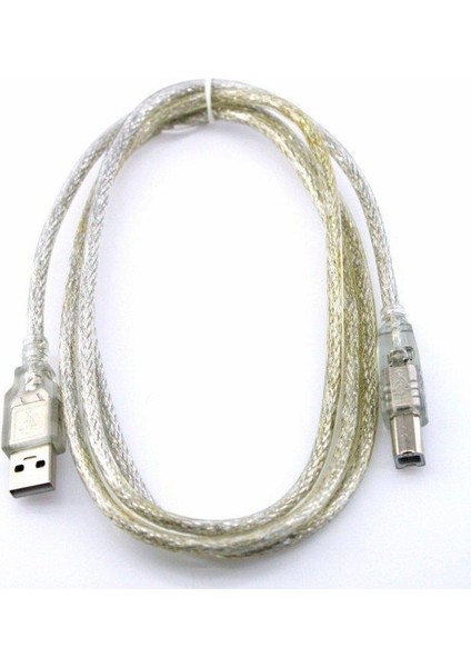 1.5mt USB Yazıcı Kablosu Şeffaf