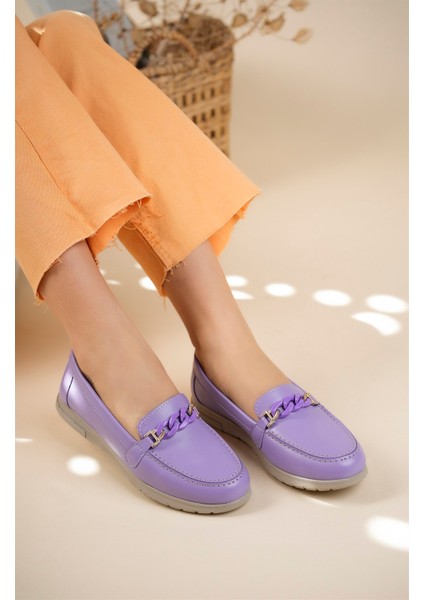 Dikişli Zincirli Babet LİLA