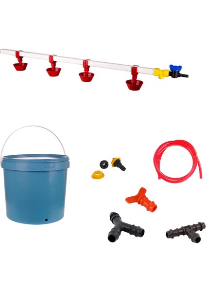 Nipel Tavuk Suluğu 20 Lt Depolu Yaylı Çanaklı ( Set-15