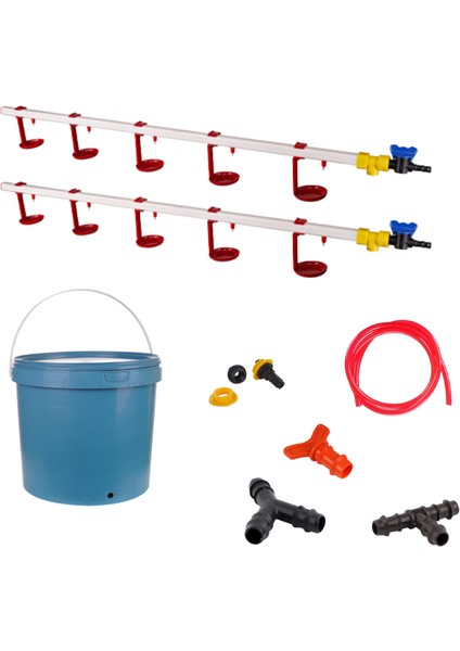 Nipel Tavuk Suluğu 20 Lt Depolu Askılı Çanaklı (Set/20)