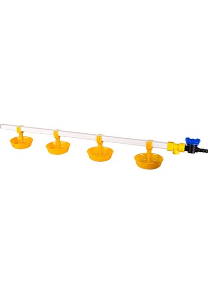 Hindiler Için Nipel Suluk Sistemi 80 cm 4 Nipelli Büyük Yaylı Çanaklı