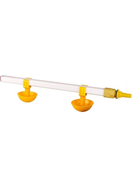 Civcivler Için Eko Nipel Suluk Sistemi 40 cm 2 Nipelli Küçük Yaylı Çanaklı