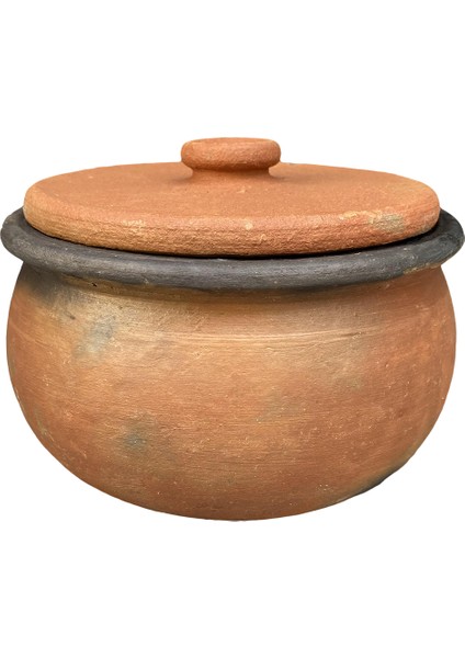 El Yapımı Toprak Çömlek Güveç ve Calla Orta Boy Tencere 6-8 Kişilik
