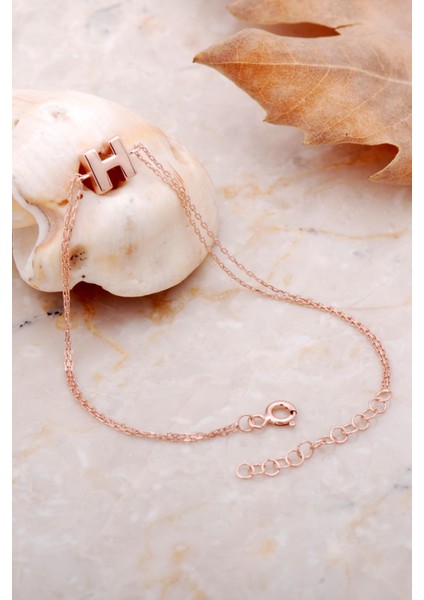 H Harfi Rose Gümüş Bileklik 4210 fiyatları