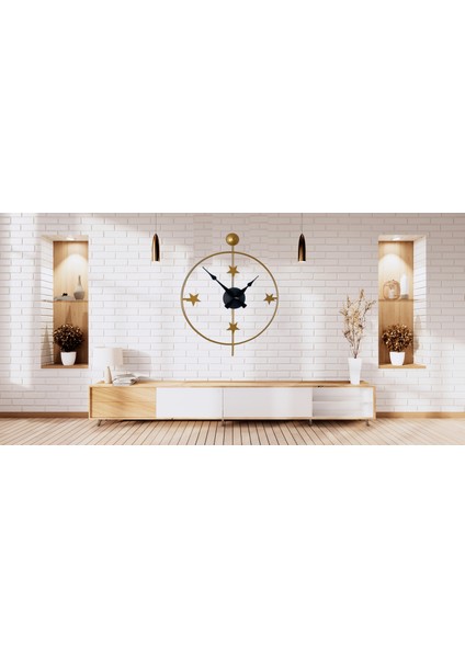 Almada Gold Metal Duvar Saati 58*76 cm MKN-103-GOLD fiyatları