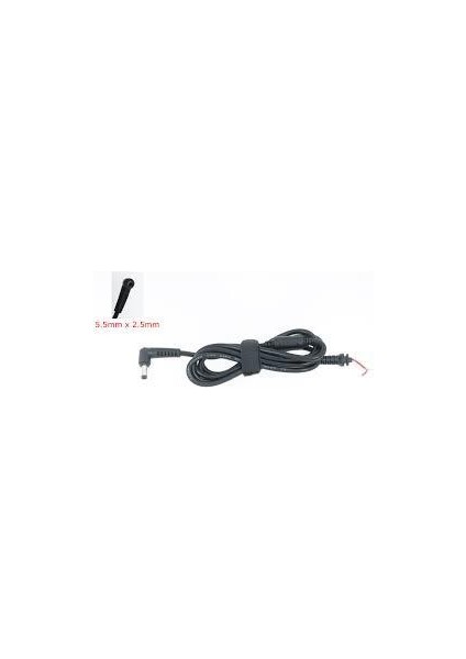 Notebook Adaptör Tamir Kablosu 5.5 mm 2.5 mm Standart Uçlu Notebook Adaptör Tamir Kablosu